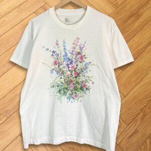 Vintage Floral Bouquet Cottagecore Graphic Tee Gildan 5000 NWT